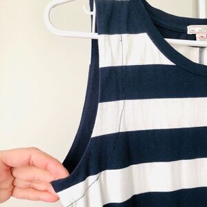 GAP‎ Navy Blue & White Stripe Sleeveless Bodycon Dress Sz S